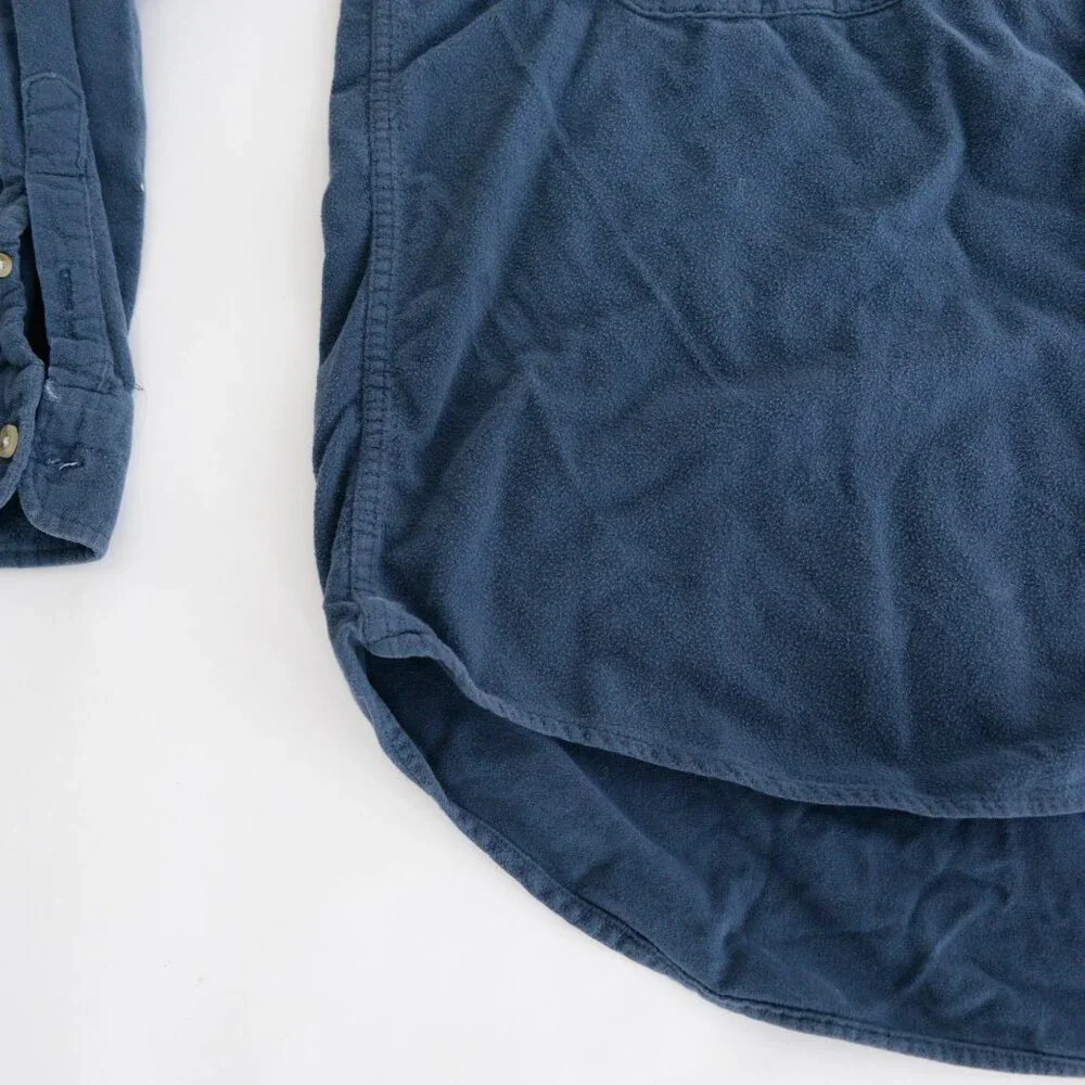 VTG River Trader Fleece Outdoor Button Down Heavyweight 100 Percent Cotton Shirt - Picture 7 of 11